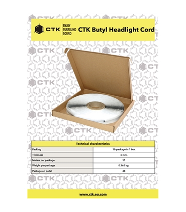 CTK Butyl Headlight Cord 6mm - CTKBUTYL