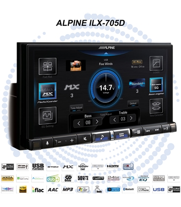 ILX-705D  Auto-rádio centro multimédia 2din Alpine - ILX705D