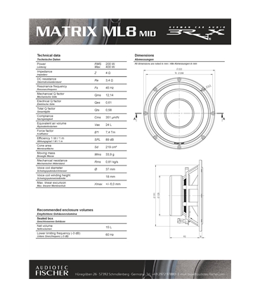 BRAX MATRIX ML8 MID #3 - MATRIXML8MID
