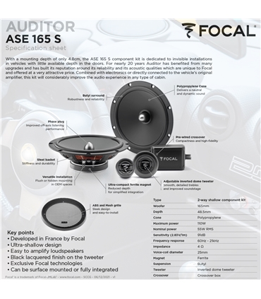 Focal Auditor  ASE-165S #4 - 1818ASE165S