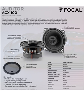 Focal Auditor Kit ACX-100 #3 - 1818ACX100