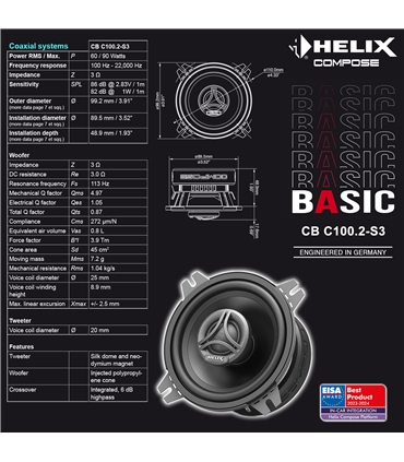 HELIX  COMPOSE BASIC CB C100.2-S3 - CBC100.2-S3