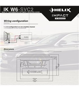 HELIX IK W6 SVC2 - Subwoofer de bobine simples 1x2ohm #1 - IKW6SVC2