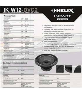 HELIX IK W12 DVC2 - Dupla bobine 2ohm #4 - IKW12DVC2