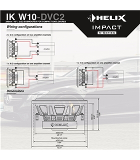 HELIX IK W10 DVC2 - Subwoofer de dupla bobine 2x2ohm #1 - IKW10DVC2