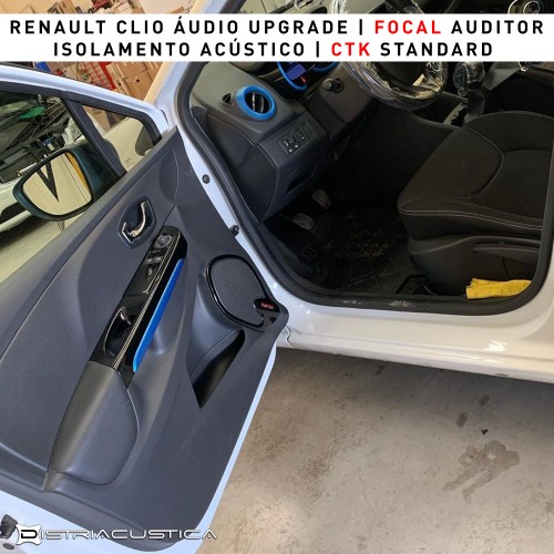 Isolamento acústico e colunas Renault Clio IV
