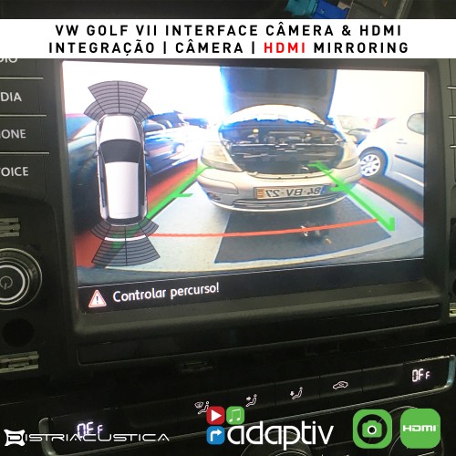 VW Golf VII câmera hdmi mirroring interface
