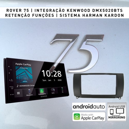 Auto rádio Carplay Android Auto Rover 75