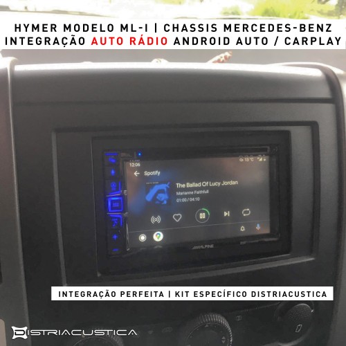 Autocaravana Hymer auto rádio carplay android auto