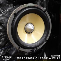 Mercedes Classe A W177 áudio upgrade Focal Helix Bassound