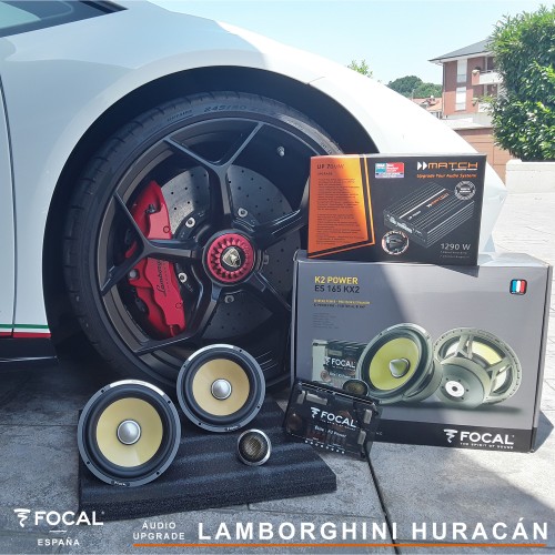 Lamborghini Huracán audio upgrade focal match dsp