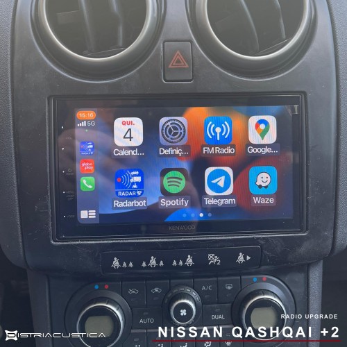 Auto-rádio Nissan Qashqai Carplay Android Auto
